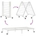 Estructura de cama sin colchón plegable blanco acero 90x190
