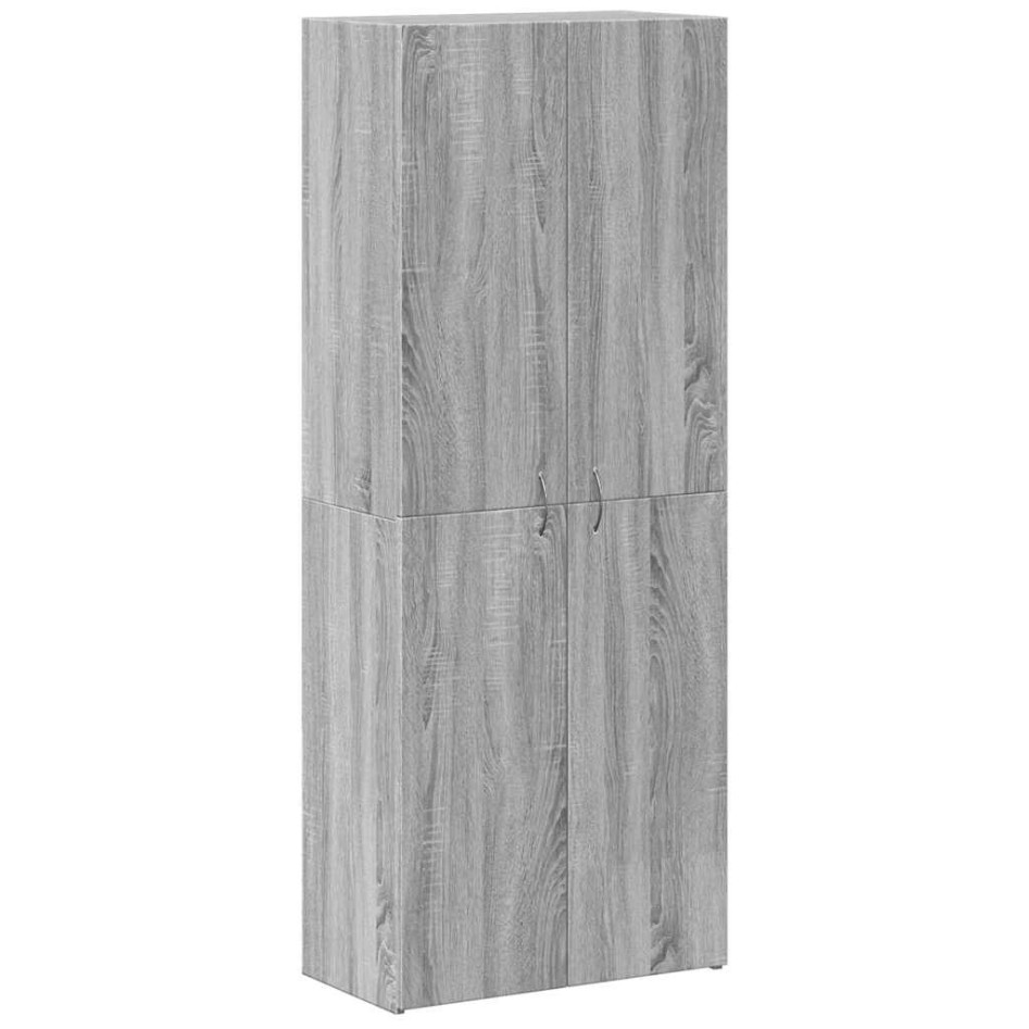 Armario archivador madera ingeniería gris Sonoma 60x32x153