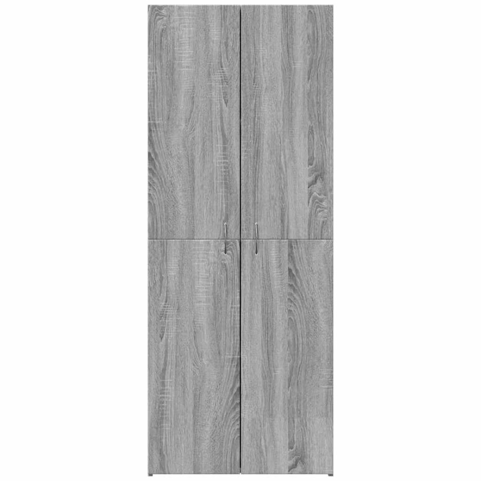 Armario archivador madera ingeniería gris Sonoma 60x32x153