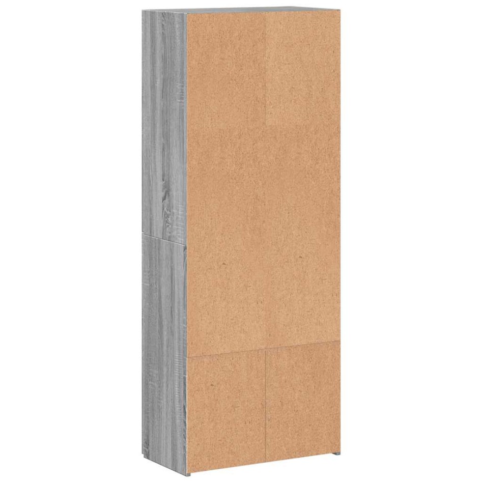 Armario archivador madera ingeniería gris Sonoma 60x32x153