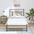 Estructura de cama sin colchón madera roble Sonoma 75x190