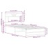 Estructura de cama sin colchón madera roble Sonoma 75x190