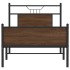 Estructura de cama sin colchón madera marrón roble 75x190
