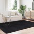 Alfombra peluda de pelo largo NAVARRA negra 160x230cm