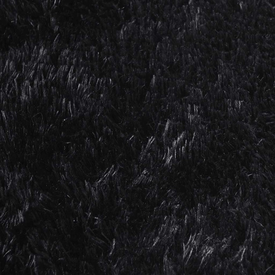 Alfombra peluda de pelo largo NAVARRA negra 160x230cm