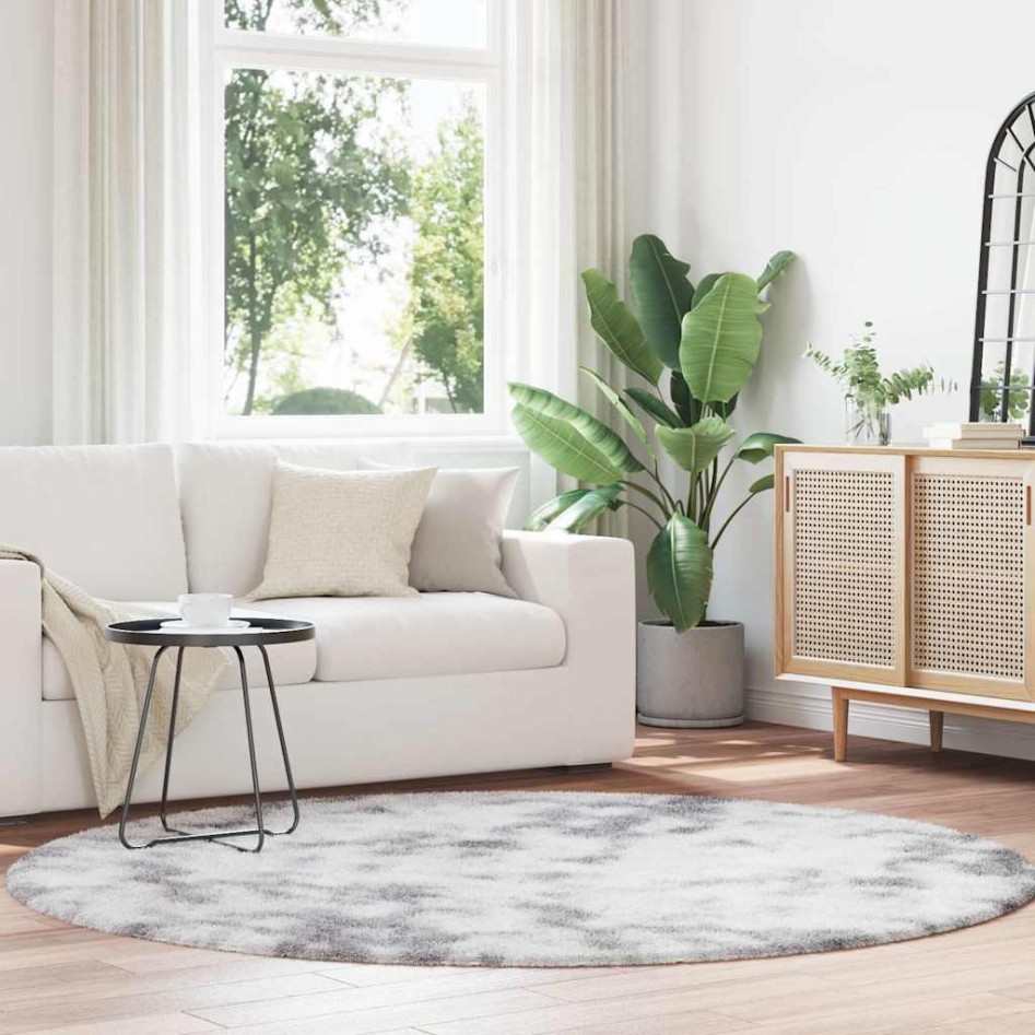 Alfombra de pelo largo NAVARRA gris claro 200x200 cm