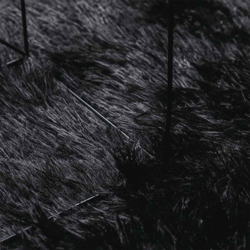 Alfombra peluda de pelo largo NAVARRA negra 300x200cm