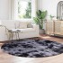 Alfombra de pelo largo NAVARRA gris oscuro 200x200 cm