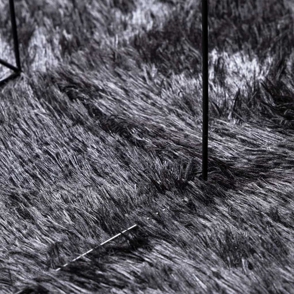 Alfombra de pelo largo NAVARRA gris oscuro 200x200 cm