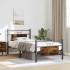 Estructura de cama sin colchón madera roble ahumado 90x190