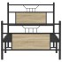 Estructura de cama sin colchón madera roble Sonoma 80x200