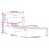 Estructura de cama sin colchón madera roble Sonoma 100x200