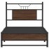 Estructura de cama sin colchón madera marrón roble 80x200