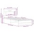 Estructura de cama sin colchón madera marrón roble 80x200