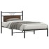 Estructura de cama sin colchón madera marrón roble 100x200