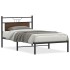 Estructura de cama sin colchón madera marrón roble 100x200