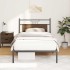 Estructura de cama sin colchón madera marrón roble 100x200