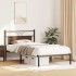 Estructura de cama sin colchón madera marrón roble 100x200