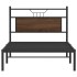 Estructura de cama sin colchón madera marrón roble 100x200