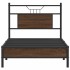 Estructura de cama sin colchón madera marrón roble 90x190