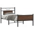 Estructura de cama sin colchón madera marrón roble 90x190