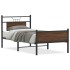 Estructura de cama sin colchón madera marrón roble 90x190