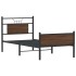 Estructura de cama sin colchón madera marrón roble 90x190