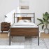 Estructura de cama sin colchón madera marrón roble 90x190