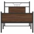 Estructura de cama sin colchón madera marrón roble 90x190
