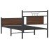 Estructura de cama sin colchón madera marrón roble 90x190