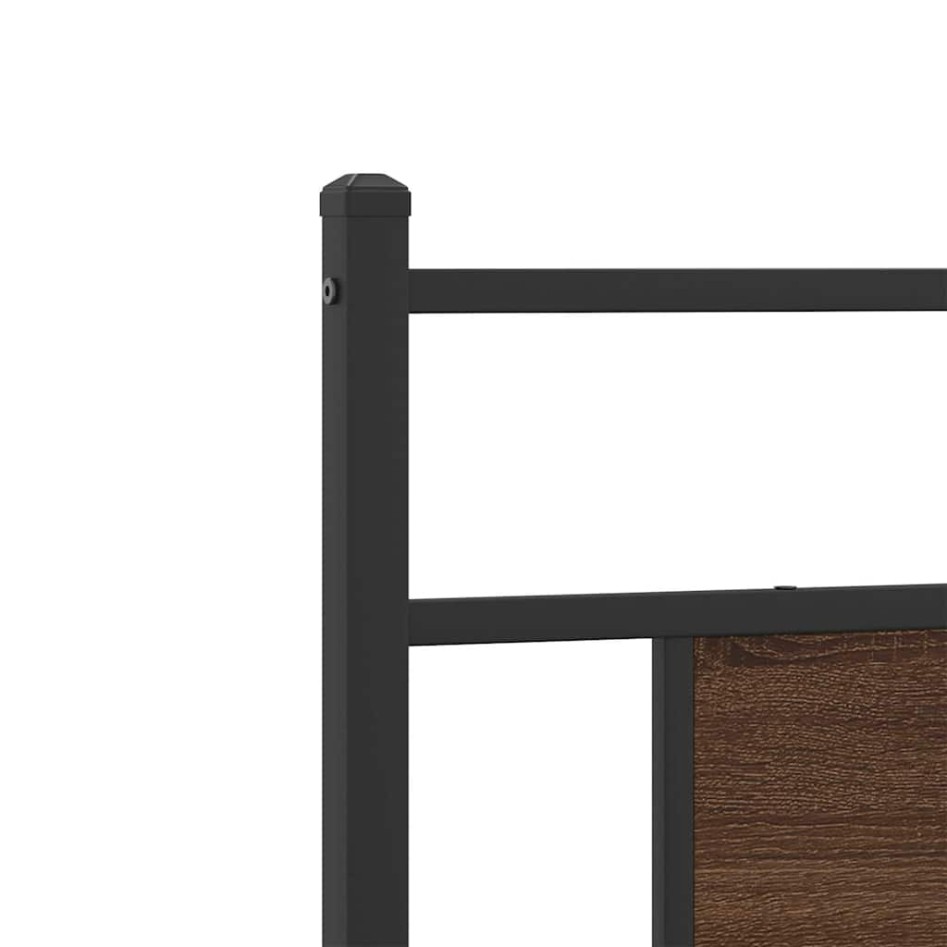 Estructura de cama sin colchón madera marrón roble 90x190