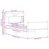 Estructura de cama sin colchón madera marrón roble 90x190