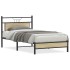 Estructura de cama sin colchón madera roble Sonoma 100x190