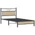 Estructura de cama sin colchón madera roble Sonoma 100x190