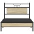 Estructura de cama sin colchón madera roble Sonoma 100x190