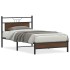 Estructura de cama sin colchón madera marrón roble 100x190
