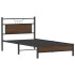 Estructura de cama sin colchón madera marrón roble 100x190
