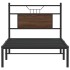 Estructura de cama sin colchón madera marrón roble 90x200