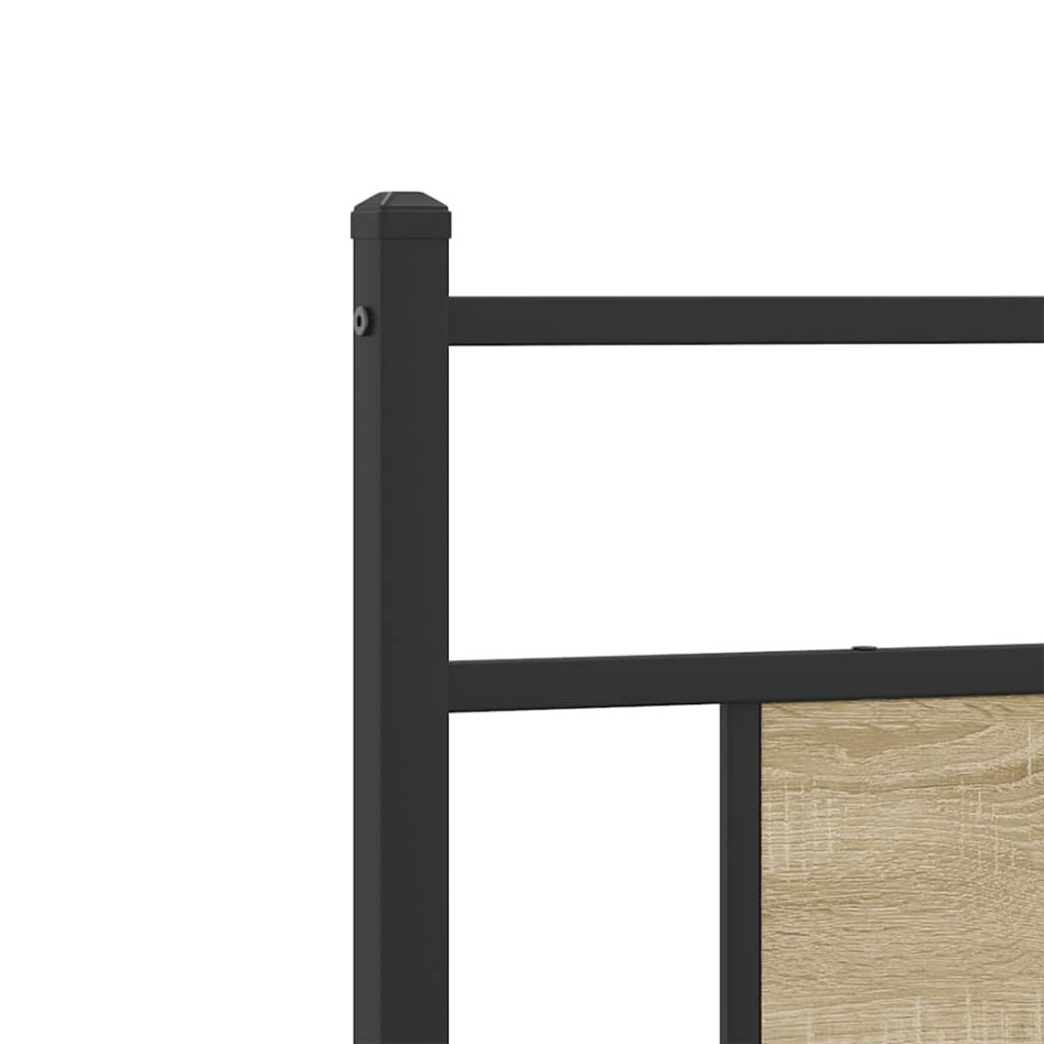 Estructura de cama sin colchón madera roble Sonoma 90x200