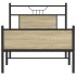 Estructura de cama sin colchón madera roble Sonoma 90x200
