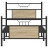 Estructura de cama sin colchón madera roble Sonoma 90x200