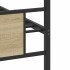 Estructura de cama sin colchón madera roble Sonoma 90x200