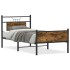 Estructura de cama sin colchón madera roble ahumado 90x200