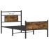 Estructura de cama sin colchón madera roble ahumado 90x200