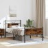 Estructura de cama sin colchón madera roble ahumado 90x200