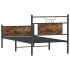 Estructura de cama sin colchón madera roble ahumado 90x200