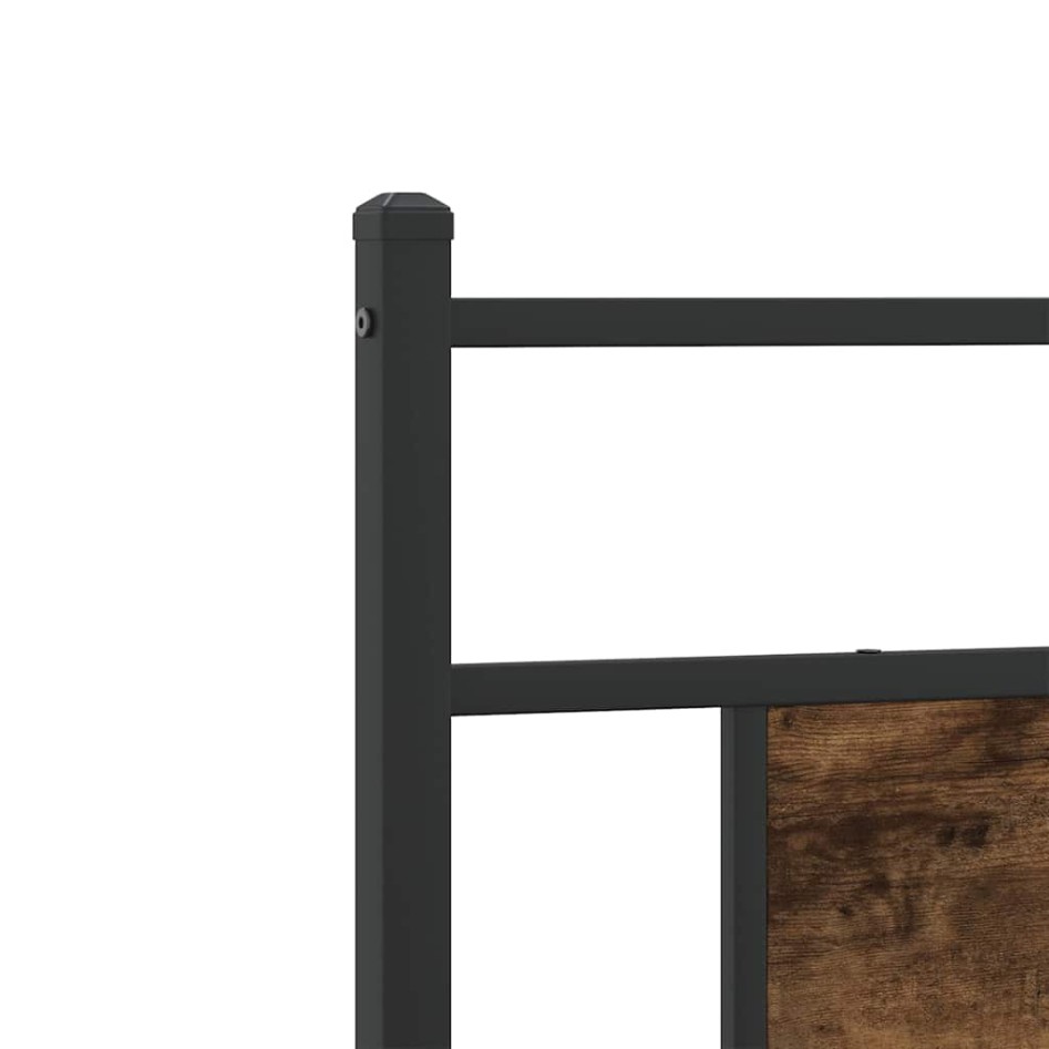 Estructura de cama sin colchón madera roble ahumado 90x200