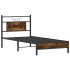 Estructura de cama sin colchón madera roble ahumado 90x200