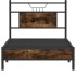 Estructura de cama sin colchón madera roble ahumado 90x200