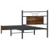 Estructura de cama sin colchón madera roble ahumado 90x200